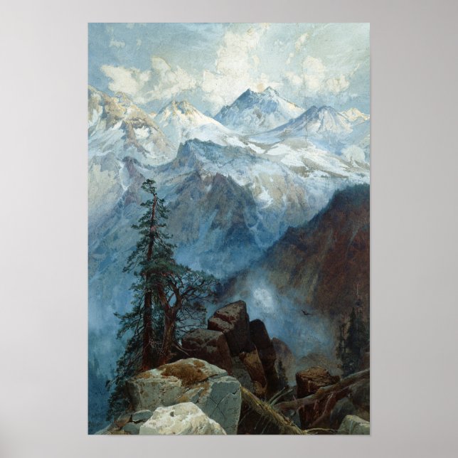Moran Gipfel der Sierras Painting Poster (Vorne)