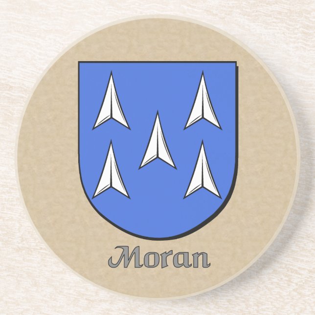 Moran Heraldic Shield Sandstein Untersetzer (Vorne)