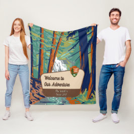 Moran State Park Familien-Camping-Abenteuer anpass Fleecedecke