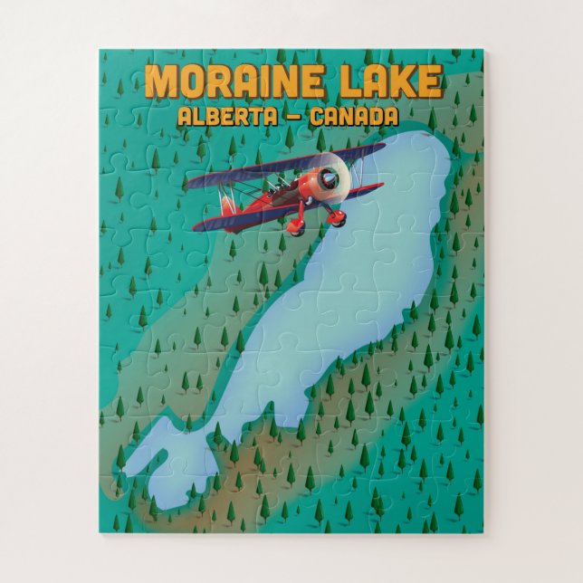 Moränensee Alberta Kanada Karte (Vertikal)
