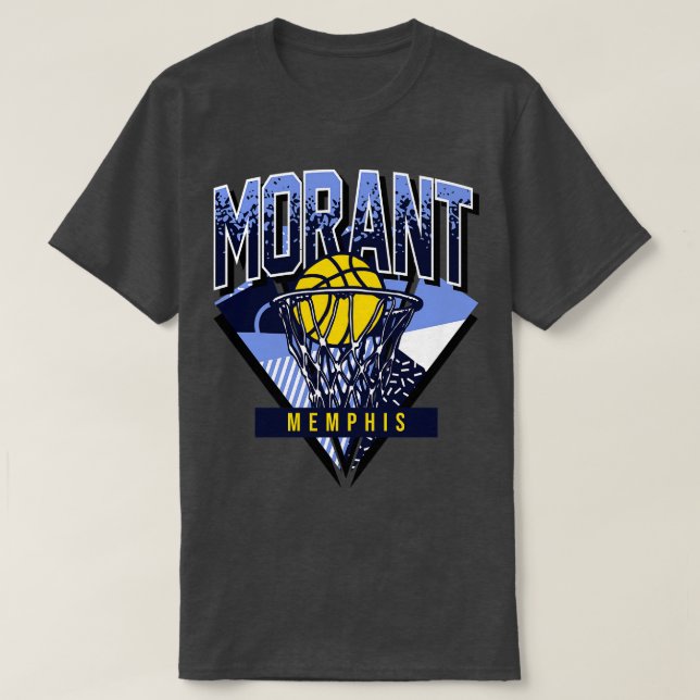 Morant Retro Memphis Basketball-Rückmeldung T-Shirt (Design vorne)