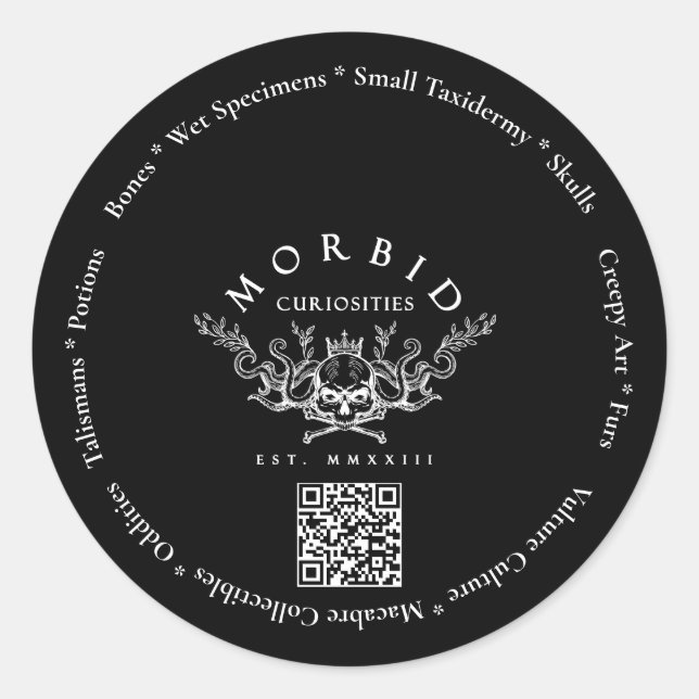 Morbid Kuriositäten Knochen Vulture Culture Taxide Runder Aufkleber (Vorderseite)