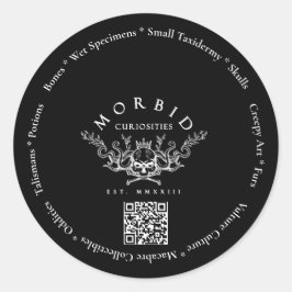 Morbid Kuriositäten Knochen Vulture Culture Taxide Runder Aufkleber