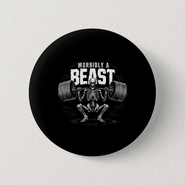 Morbily A Beast Funny Sarcastic Meme Button (Vorderseite)