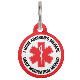 Morbus Addison Medizinischer Alarm Halsbandanhänge Haustiermarke