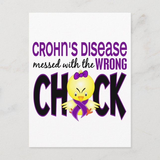 Morbus Crohn mit dem falschen Kick Postkarte (Vorderseite)