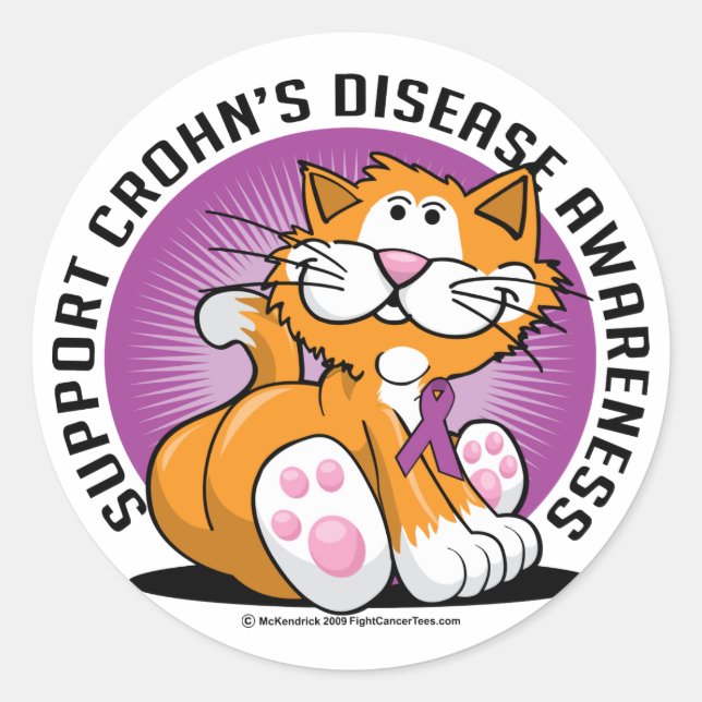 Morbus Crohn Runder Aufkleber (Vorderseite)