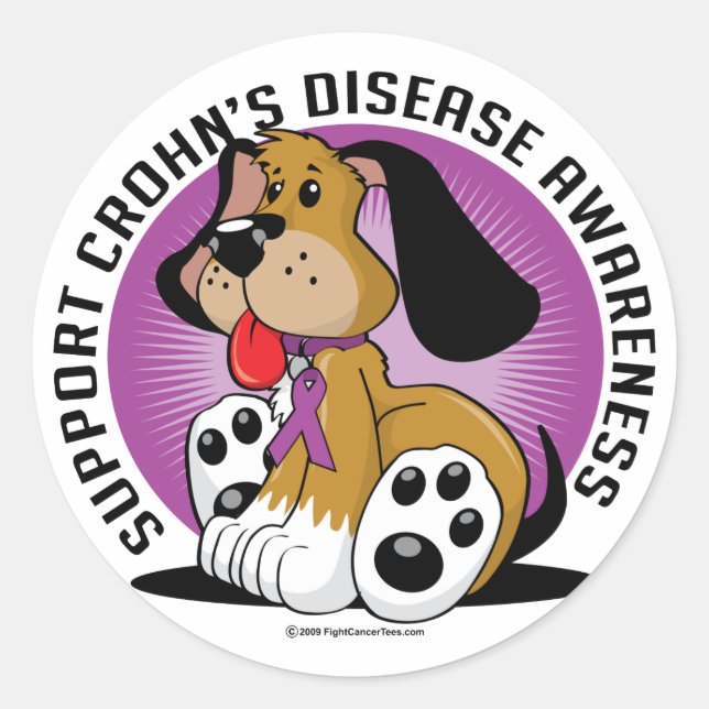 Morbus Crohn Runder Aufkleber (Vorderseite)