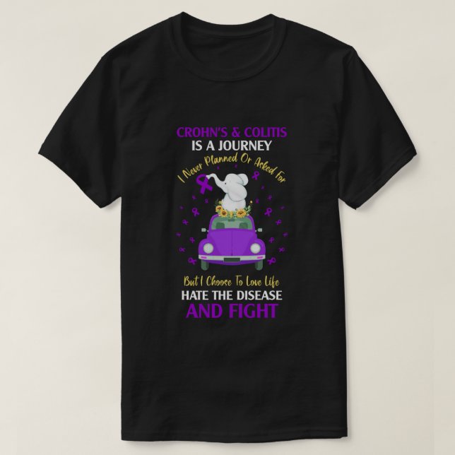 Morbus Crohn und Colitis Bewusstsein ist eine Reis T-Shirt (Design vorne)