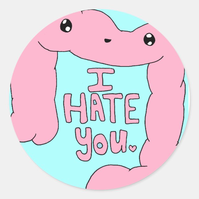 Morbus Crohn und Colitis Happy Colon Runder Aufkleber (Vorderseite)