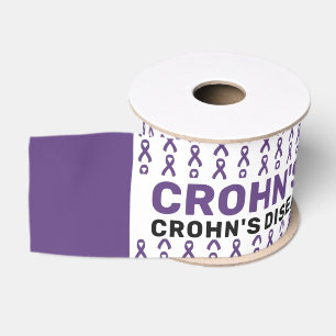 Morbus Crohn's Disease Awareness Pattern Ribbon Ripsband