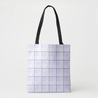 Morbus Hodgkin-Bewusstseins-Kariert Lavendelband Tasche