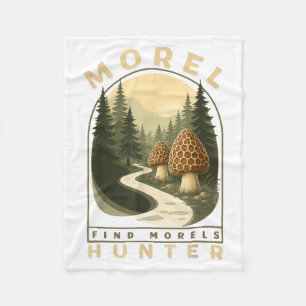 Morchel-Jäger-Shirt Finde Morcheln Pilzsuchen Fleecedecke