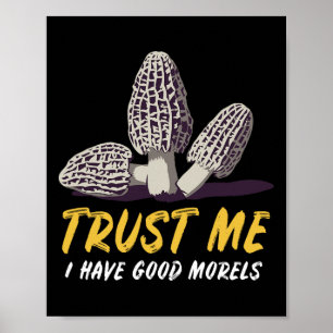 Morchel-Pilz-Jagd Sammeln Wandern Damen Und Poster