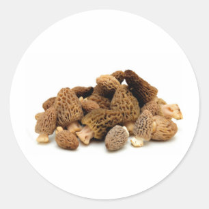 Morchel-Pilz Runder Aufkleber