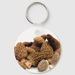 Morchel-Pilz Schlüsselanhänger