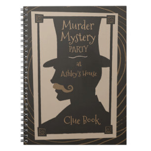 Mord-Geheimnis-Party - Anhaltspunkt-Buch Notizblock