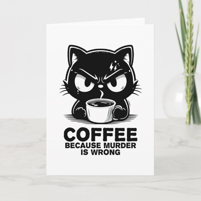 Mord ist falsch feiertagskarte (Vorderseite)