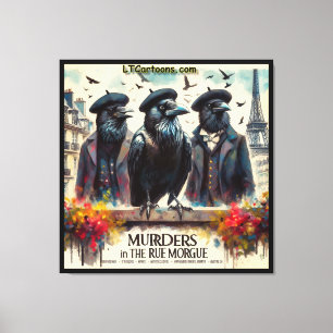 Mord ist kein Geflügel – Rue Morgue Noir Leinwanddruck