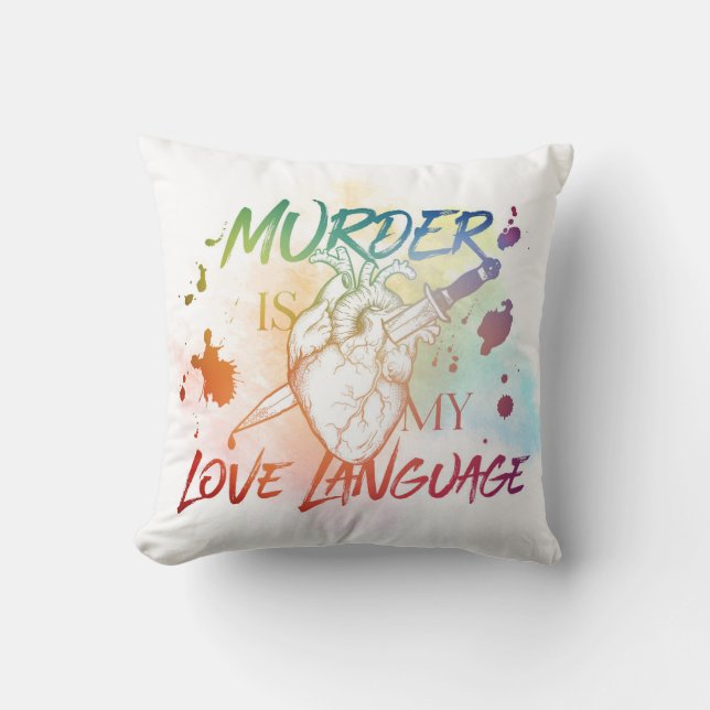 "Mord ist meine Liebe" Kissen (Vorderseite)