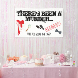 Mord Mystery Birthday Party BLOODY Banner