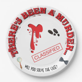 Mord Mystery Birthday Party BLOODY Pappteller