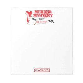 Mord Mystery Birthday Party Case Files Falten Notizblock