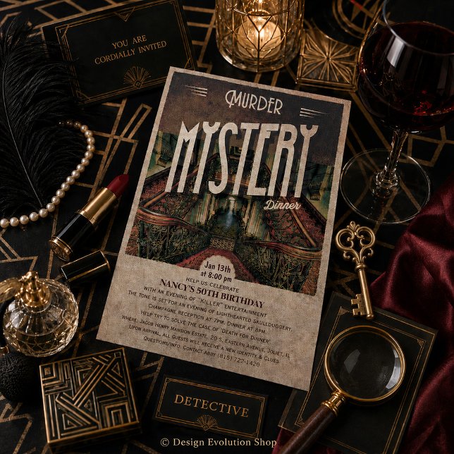 Mord Mystery Dinner Einladung (Von Creator hochgeladen)