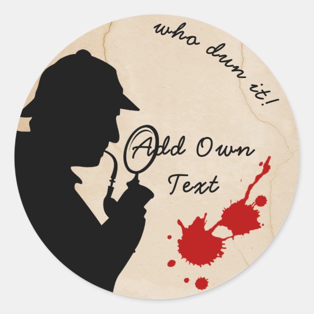 Mord Mystery Event Stickers Favoriten Personalisie (Vorderseite)