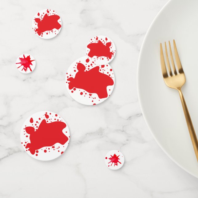 Mord Mystery Geburtstagsessen Party blutig Konfetti (Gruppe)