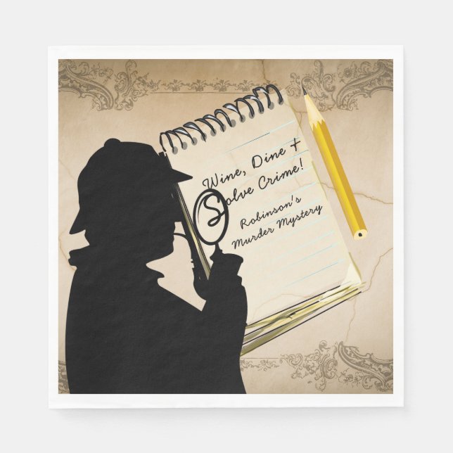 Mord Mystery Party Napkins Personalisiert 2 Serviette (Vorderseite)