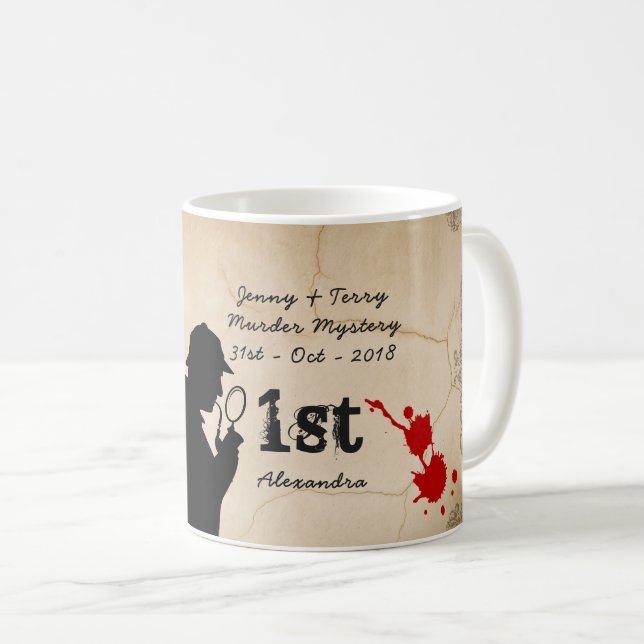 Mord Mystery WINNERS Prize Personalized Mug 2 Kaffeetasse (VorderseiteRechts)