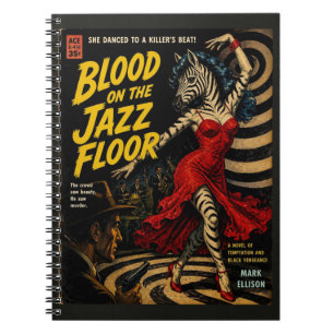 Mord-Mystery-Zebra-Horror-Buchcover Notizblock