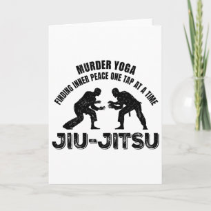 Mord Yoga Innerer Frieden Jiu-Jitsu Lustiges Ringe Karte