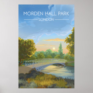Morden Hall Park London Reiseplakat Poster