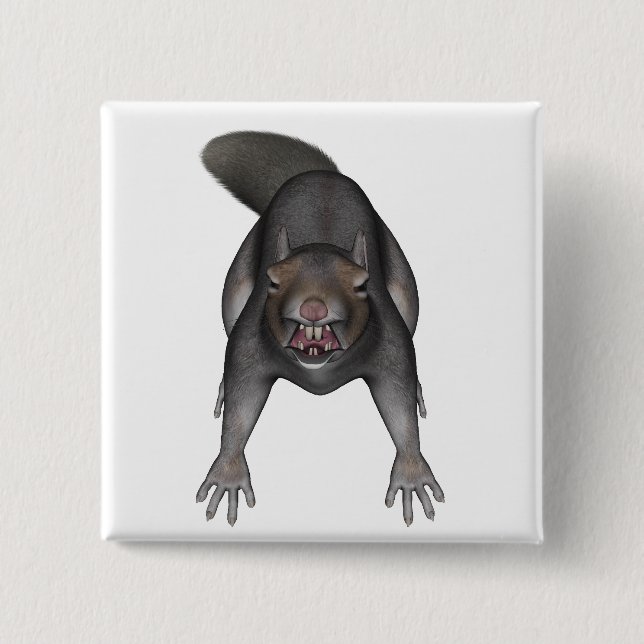 Mörder-Eichhörnchen-Knopf Button (Vorderseite)