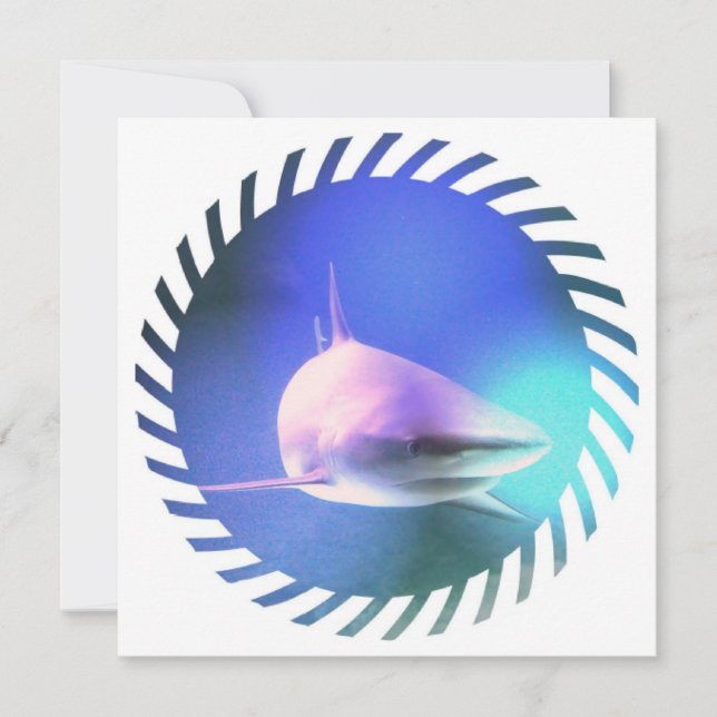 Mörder-Haifisch-Einladung Einladung (Vorderseite)