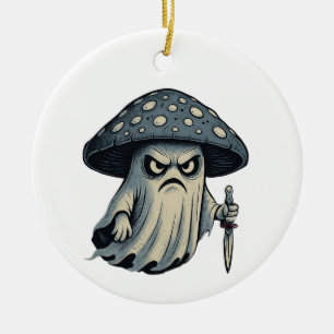 Mörder-Pilz – Spukgeist mit Messer Keramik Ornament