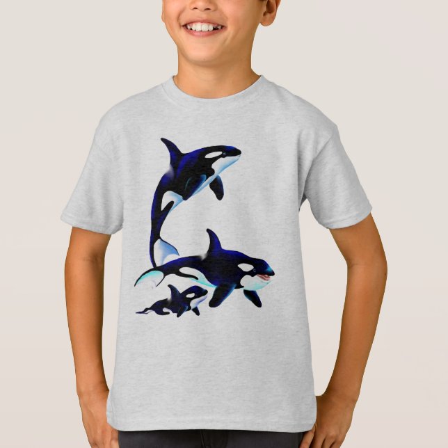 Mörder-Wal-Familien-Shirts T-Shirt (Vorderseite)