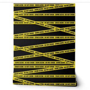 Mörderisches Mystery Crime Scene Yellow Tape Tapete