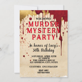 Mordmysterium für Whirlpool-Detektiv Dinner Party Einladung