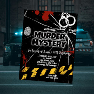 Mordmysterium für Whisky - blutige Party Einladung