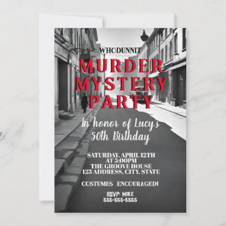 Mordmysterium im Stil der 1940er Jahre - Party Einladung