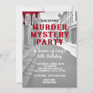 Mordmysterium im Stil der 1940er Jahre - Party Einladung