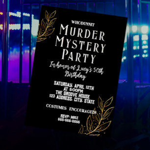 Mordrätsel Elegante Mörderparty Einladung