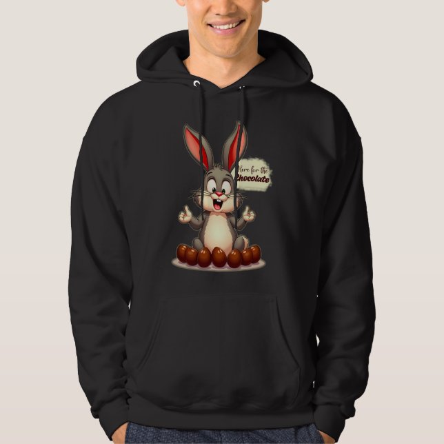 More Chocolate – Funny Easter Bunny - moletom Hoodie (Vorderseite)