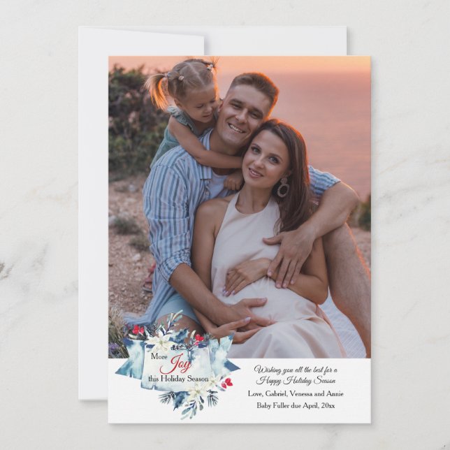 More Joy Holiday Pregnancy Announcements  Ankündigung (Vorderseite)