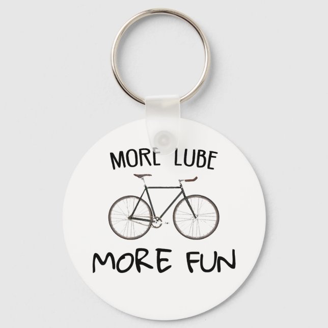 More Lube More Fun Cycling Schlüsselanhänger (Vorderseite)