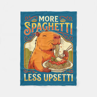 More Spaghetti Less Upsetti Capybara Fleecedecke