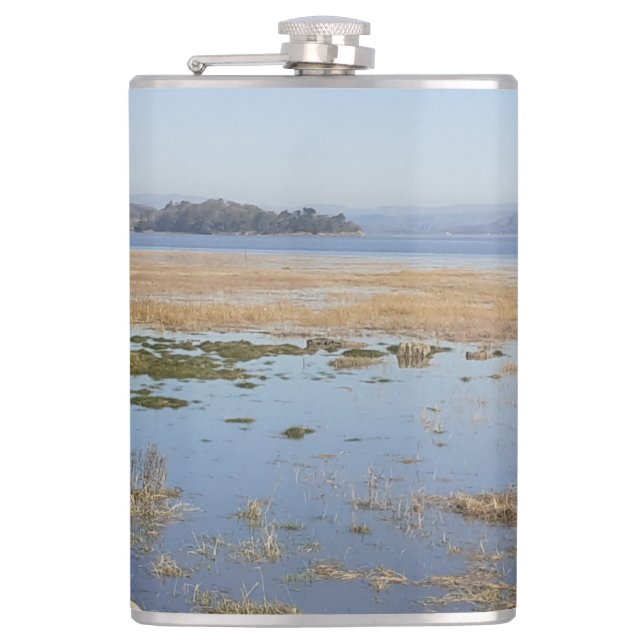 Morecambe Bay High Tide Vinyl Flask Flachmann (Vorderseite)